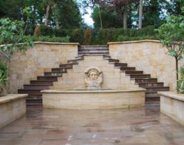 Traditional garden water feature
